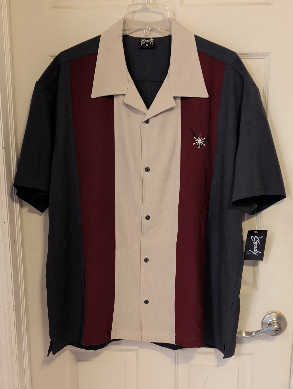 Men's Steady Clothing Atomic Mad Men bowling shirt Size 2XL